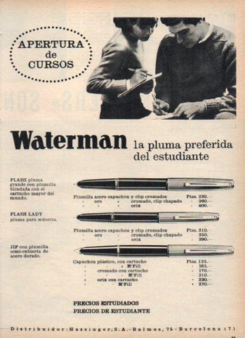 LAMINA V25240: Publicidad Waterman