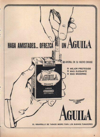 LAMINA V25193: Publicidad Aguila tabaco negro