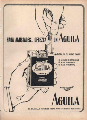LAMINA V25193: Publicidad Aguila tabaco negro