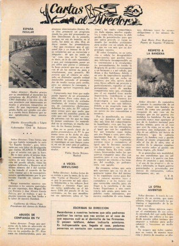 LAMINA V25117: Cartas al Director Blanco y Negro numero 2839