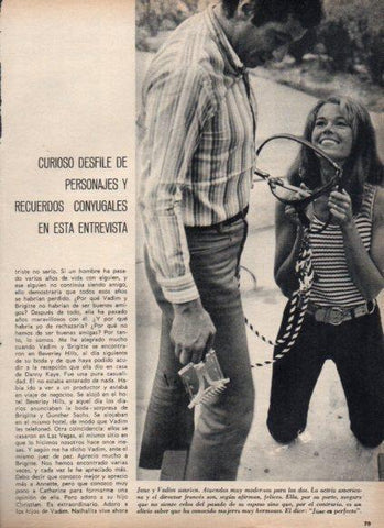 LAMINA V25034: Jane Fonda y Roger Vadim