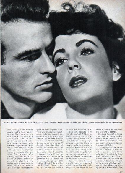 LAMINA V25036: Elisabeth Taylor y Montgomery Clift 