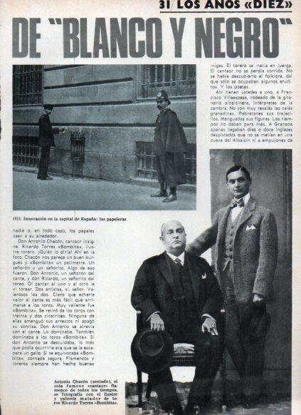 LAMINA V25038: Antonio Chacon y R. Torres Bombita