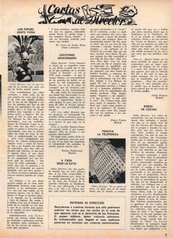 LAMINA V25044: Cartas al Director Blanco y Negro numero 2834