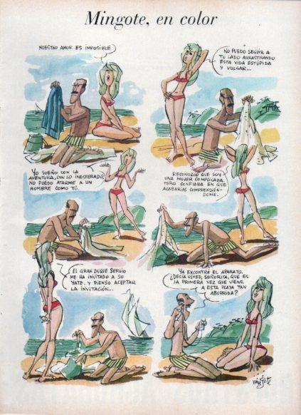LAMINA V24992: Ilustracion de Mingote en color 1966