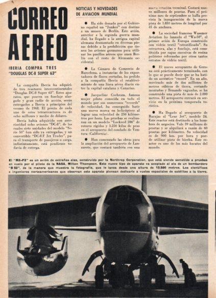 LAMINA V25012: Avion M2-F2