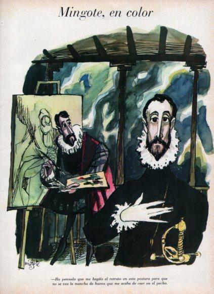 LAMINA V25098: Ilustracion de Mingote en color 1966