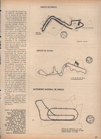 LAMINA V25104: Planos de los circuitos de Monaco, Suzurra y Monza