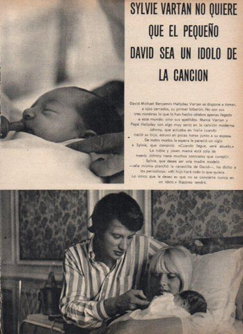 LAMINA V25052: Sylvie Bartan, Johnny Hallyday e hijo