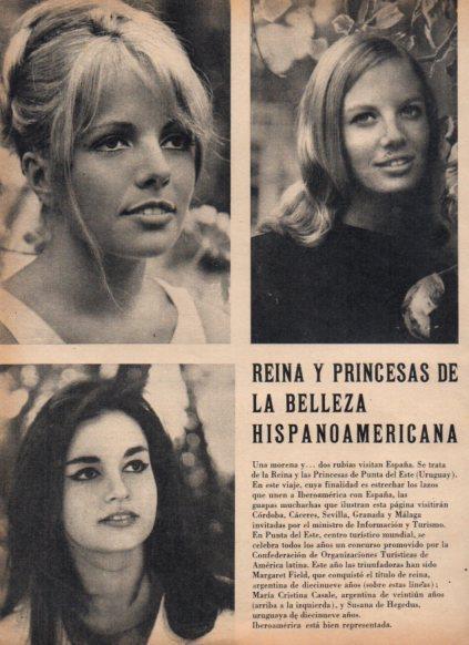 LAMINA V25066: Bellezas hispanoamericanas visitan España