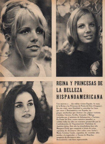 LAMINA V25066: Bellezas hispanoamericanas visitan España