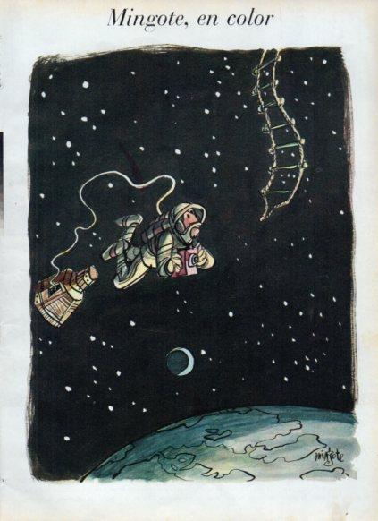 LAMINA V25081: Ilustracion de Mingote en color 1966