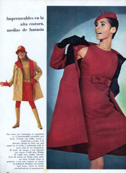 LAMINA V25071: Modelos de Feraud y abrigo de Dior