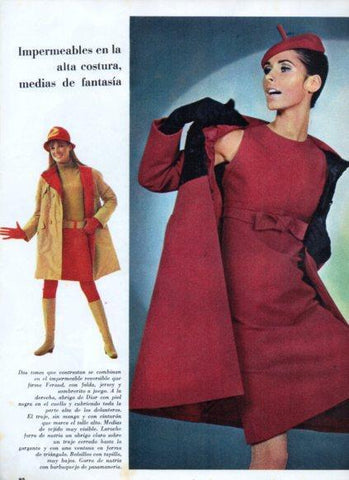 LAMINA V25071: Modelos de Feraud y abrigo de Dior