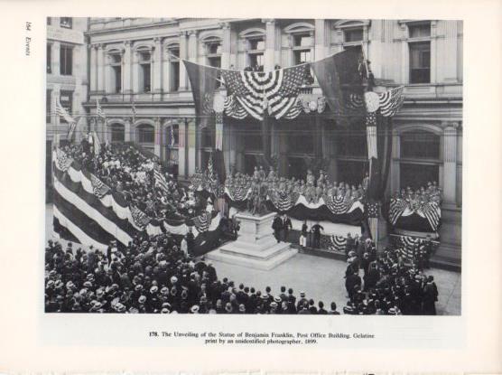 LAMINA V24339: The Unveiling of the Statue of Benjamin Franklin 1899