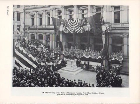 LAMINA V24339: The Unveiling of the Statue of Benjamin Franklin 1899
