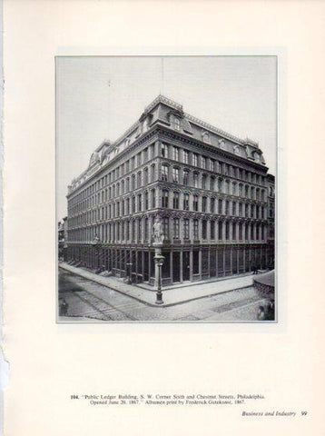 LAMINA V24308: Public Ledger Building by Frederick Gutekunst 1867