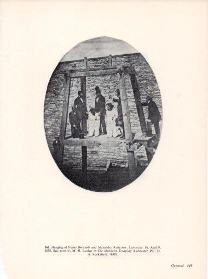 LAMINA V24332: Hanging of Richards and Anderson by M. H. Locher 1858