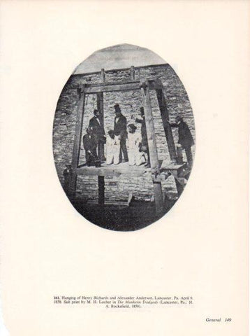 LAMINA V24332: Hanging of Richards and Anderson by M. H. Locher 1858