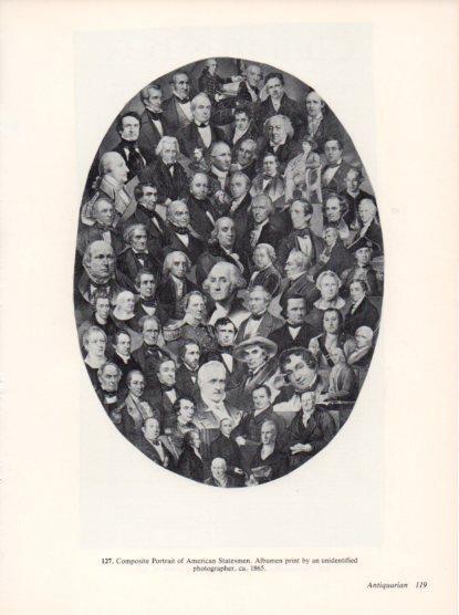 LAMINA V24317: Composite Portrait of American Statesmen 1865
