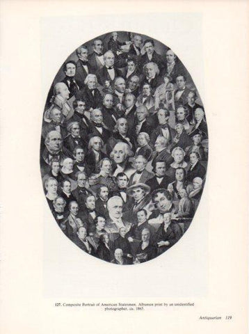 LAMINA V24317: Composite Portrait of American Statesmen 1865