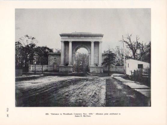 LAMINA V24328: Entrance to Woodlands Cemetery by James E. McClees 1858