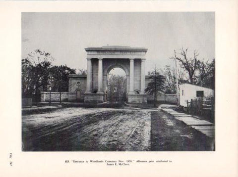 LAMINA V24328: Entrance to Woodlands Cemetery by James E. McClees 1858