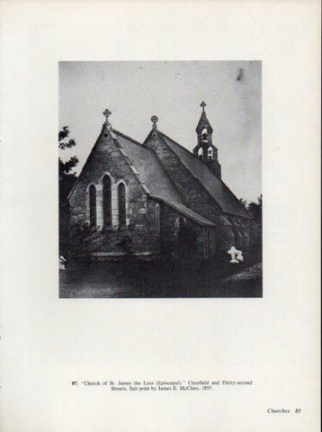 LAMINA V24300: Church of St. James the Less by James E. McClees 1855