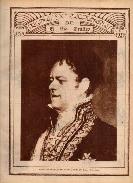 LAMINA V24414: Retrato del Duque de San Carlos por Goya