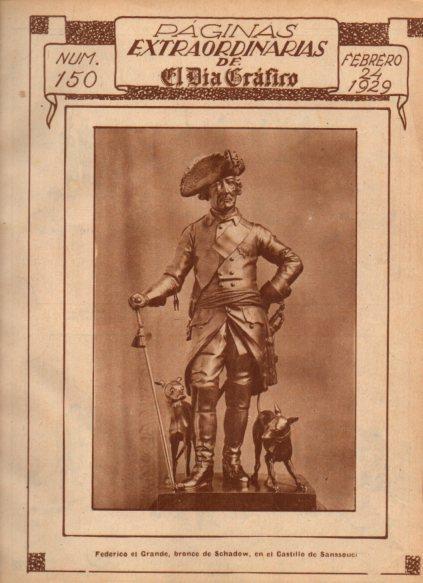LAMINA V24402: Federico el Grande por Schadow, Castillo de Sanssouci