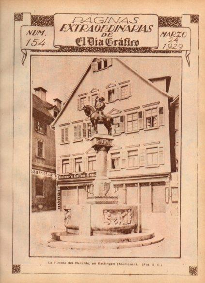 LAMINA V24417: Fuente del Heraldo en Esslingen, Alemania