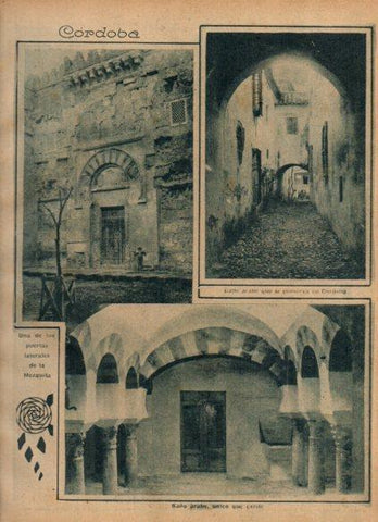 LAMINA V24426: Calle y baño arabe en Cordoba