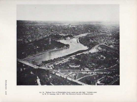 LAMINA V24369: Ballon View of Philadelphia by W. N. Jennings 1893