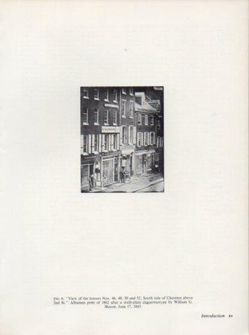 LAMINA V24375: View of the houses 46, 48, 50 South side of Chesnut 1843