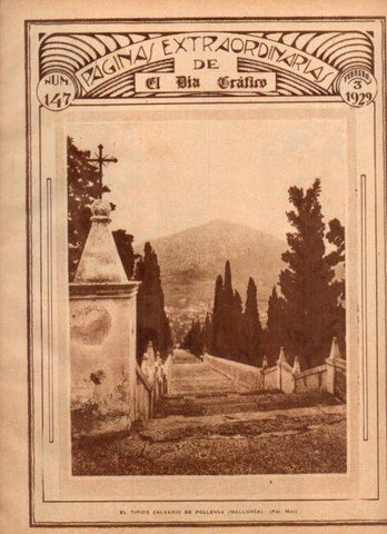 LAMINA V24390: Tipico calvario de Pollensa, Mallorca