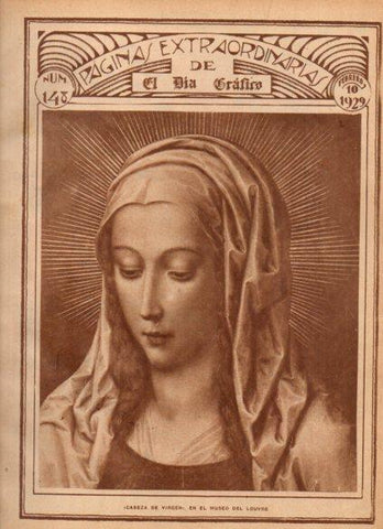 LAMINA V24394: Cabeza de Virgen del Louvre