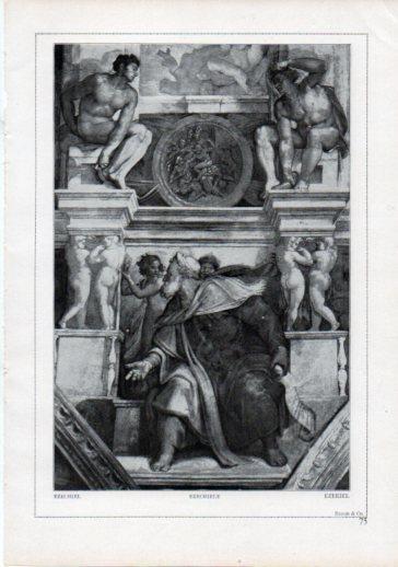 LAMINA V24200: Michelangelo. Ezekiel
