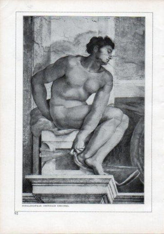 LAMINA V24208: Michelangelo. Ezechiel