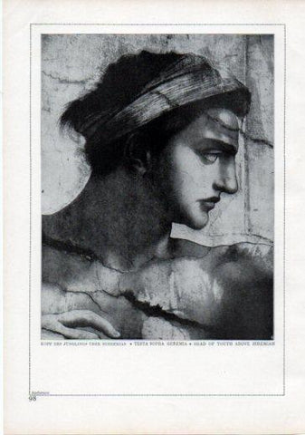 LAMINA V24211: Michelangelo. Head of youth above Jeremiah