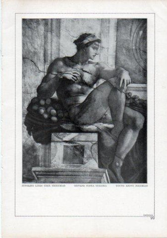 LAMINA V24212: Michelangelo. Youth above Jeremiah