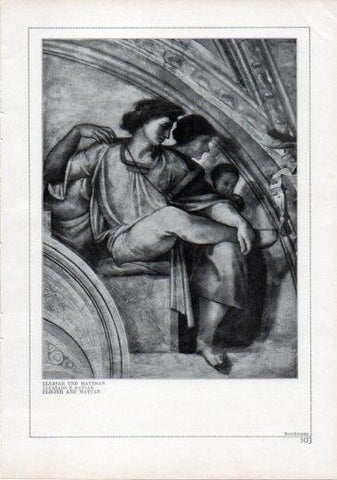 LAMINA V24214: Michelangelo. Eliezer and Mattan