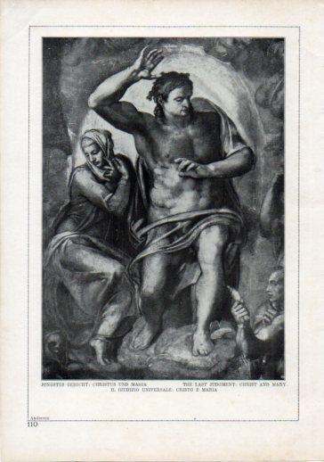 LAMINA V24217: Michelangelo. The last judgment Christ and Mary