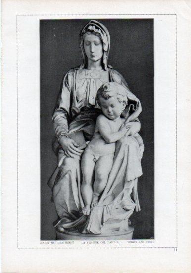 LAMINA V24168: Michelangelo. Virgin and child