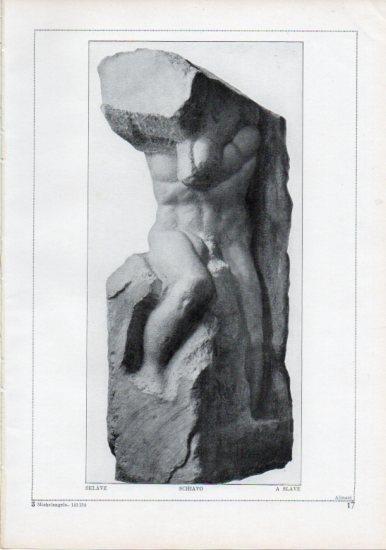 LAMINA V24171: Michelangelo. A slave