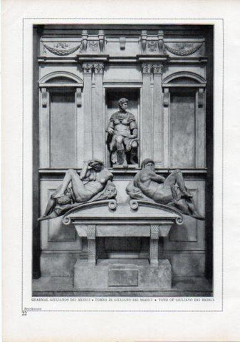 LAMINA V24173: Michelangelo. Tomb of Giuliano dei Medici