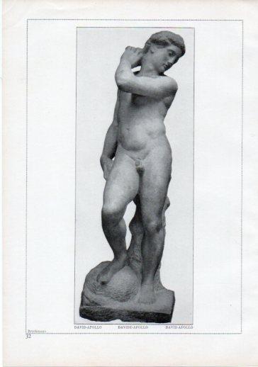 LAMINA V24178: Michelangelo. David-Apollo