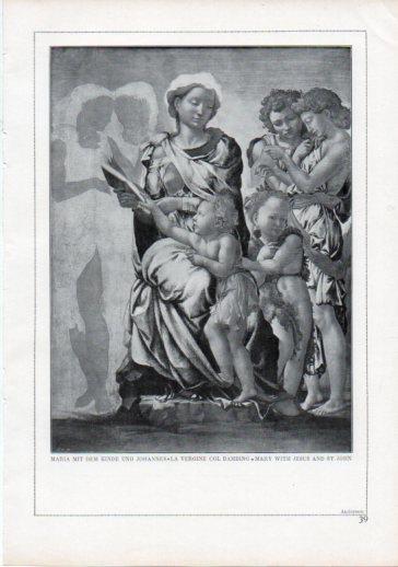 LAMINA V24182: Michelangelo. Mary with Jesus and St. John