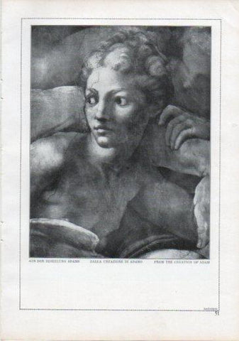 LAMINA V24188: Michelangelo. From the creation of Adam