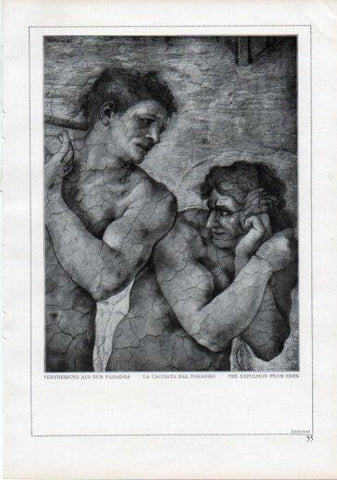 LAMINA V24190: Michelangelo. The expulsion from Eden