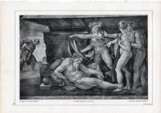 LAMINA V24193: Michelangelo. Noah's drunkenness